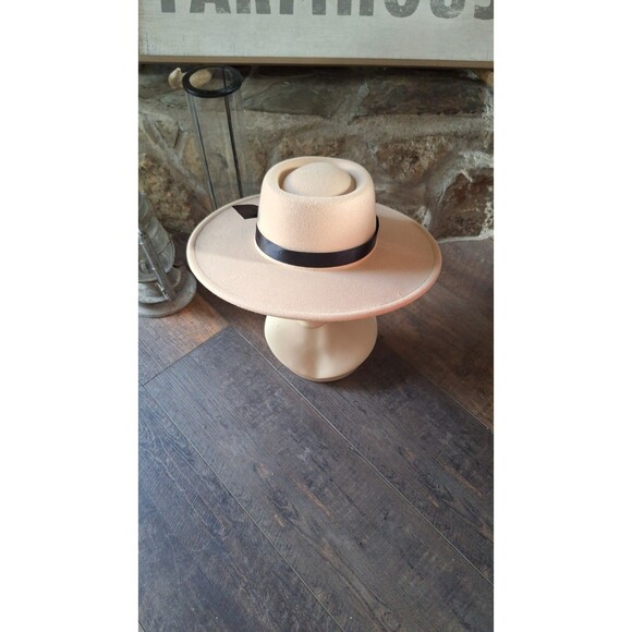 Big Wide Brim Women Fedora Hat Oval-rice PRO CELIA 58 CM - Picture 4 of 10